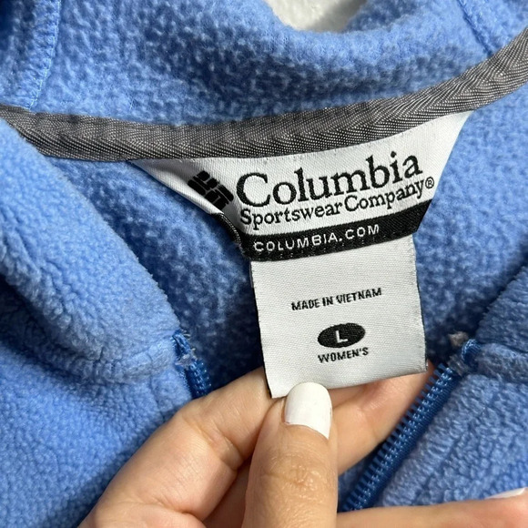 Columbia Women Blue Full Zip Up Jacket Hoodie Fleece Size Large. - Picture 6 of 10